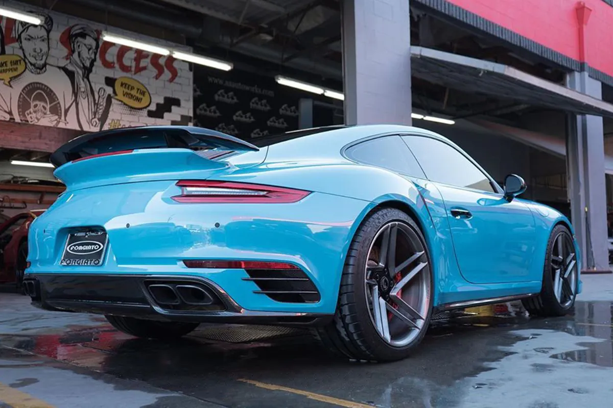 Porsche 911 on Forgiato Tec Mono 1.7 Directional wheels