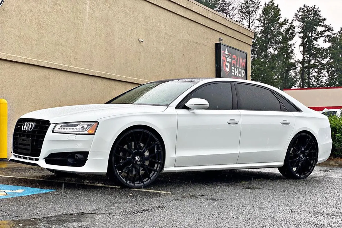 Audi A8 on Forgiato Flow wheels