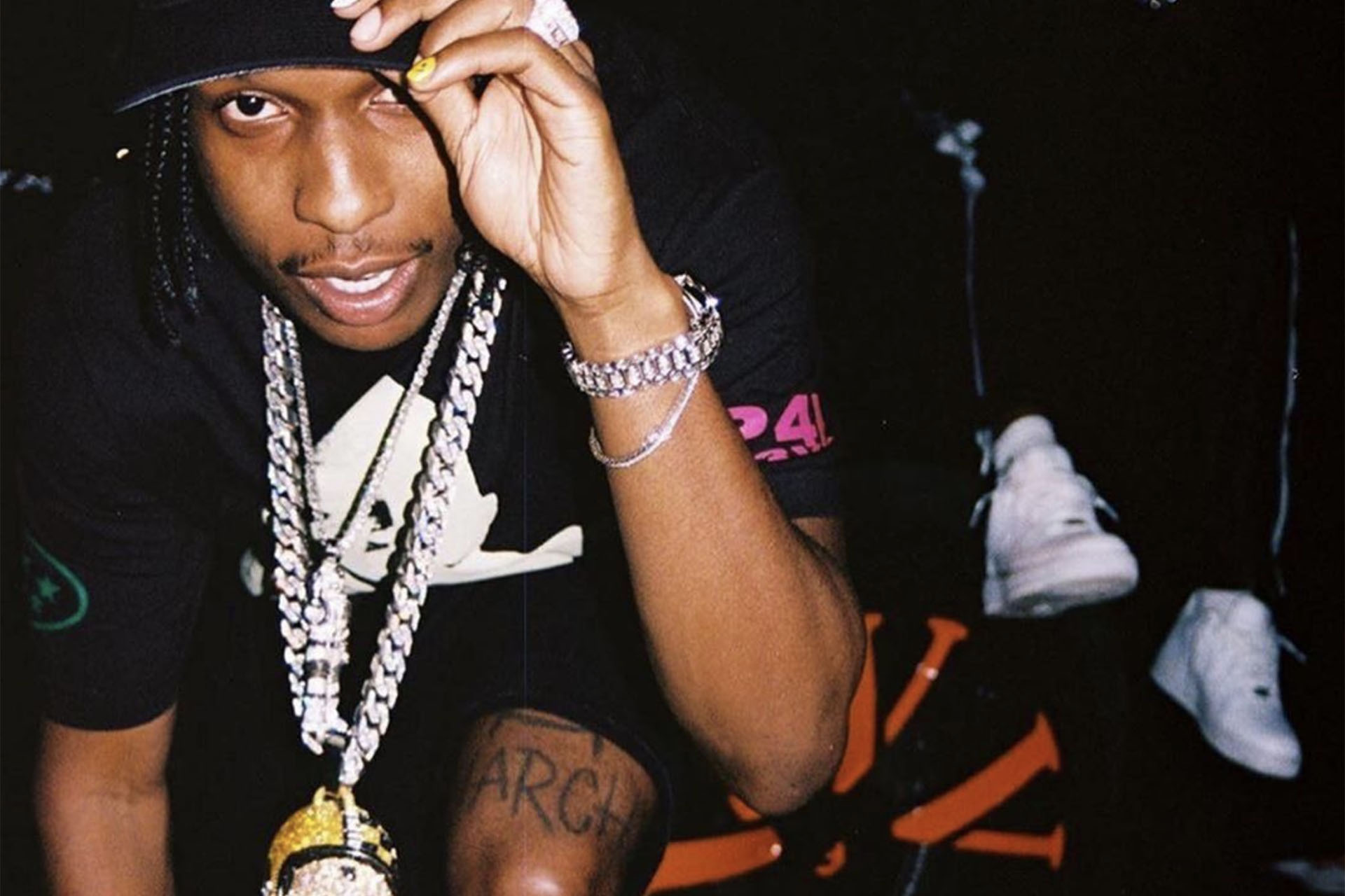 Celebrity on Asap Rocky Vlone T