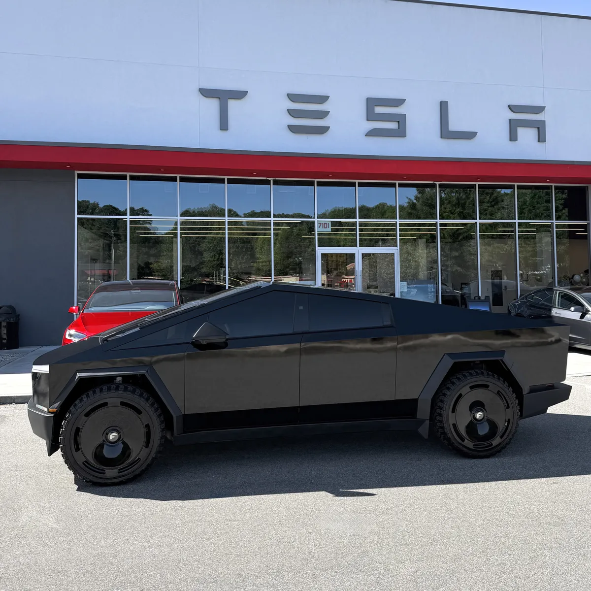 Tesla Cybertruck on Forgiato Blank-RA-M wheels