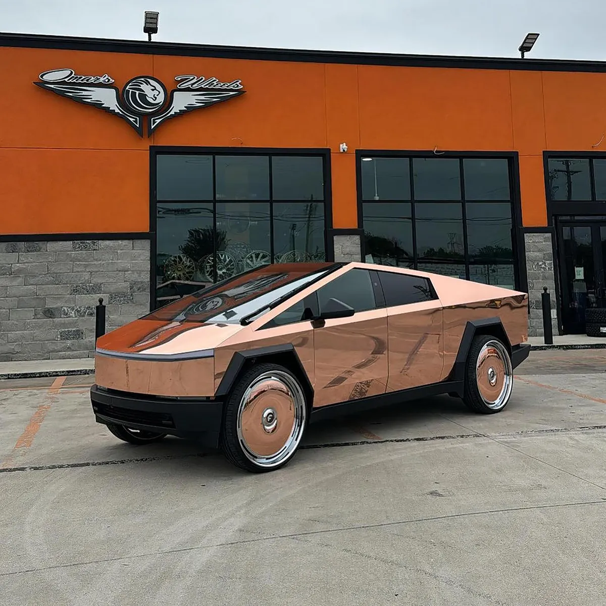 Tesla Cybertruck on Forgiato Blank Slant wheels