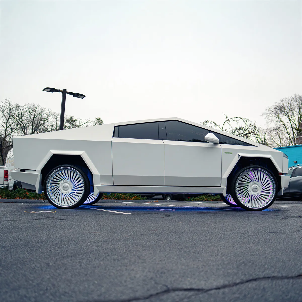 Tesla Cybertruck on Forgiato Twisted Trimestre wheels