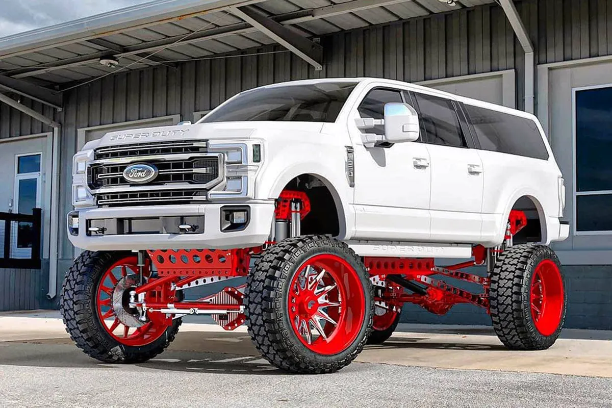 Ford Excursion on Forgiato Txc101 wheels