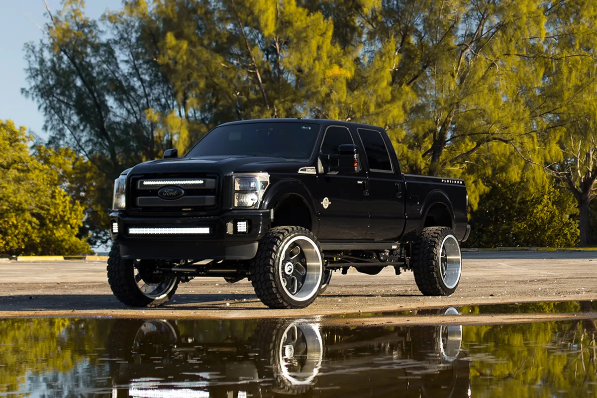 Ford F250 on Forgiato Indierto-T wheels