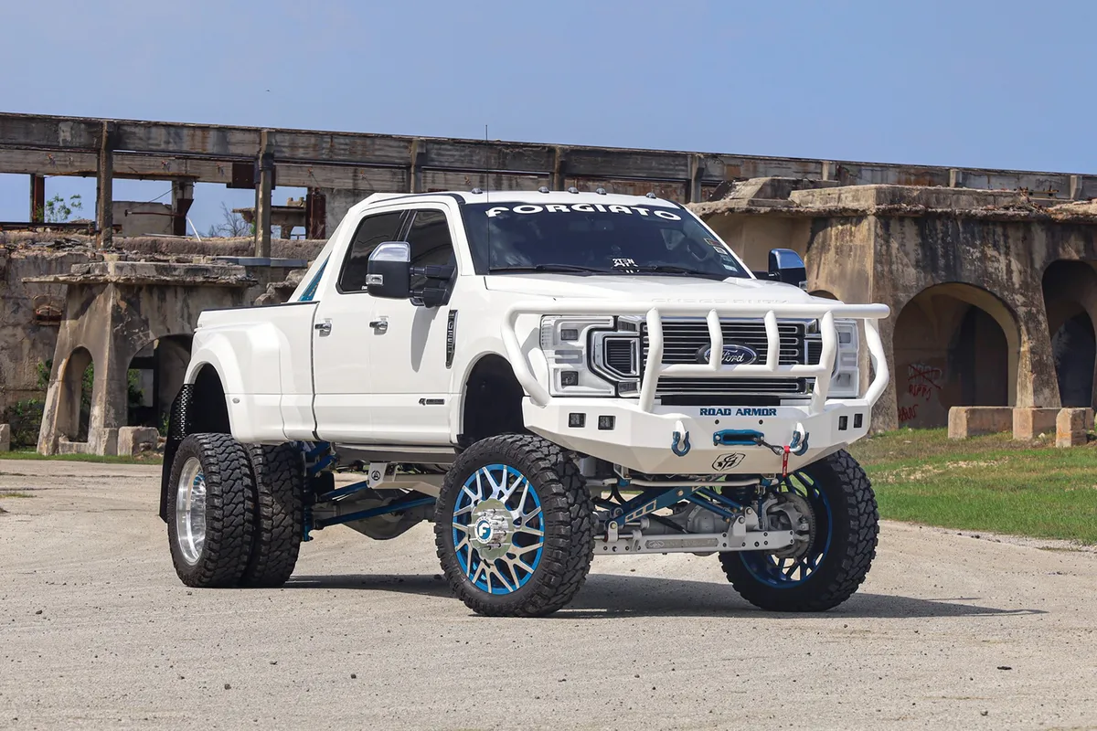 Ford F350 on Forgiato Twisted Maglia-D wheels