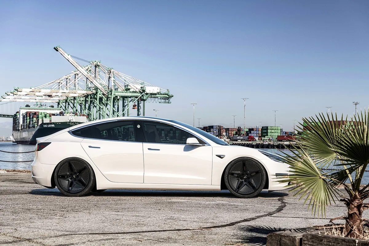 Tesla Model 3 on Forgiato EV wheels