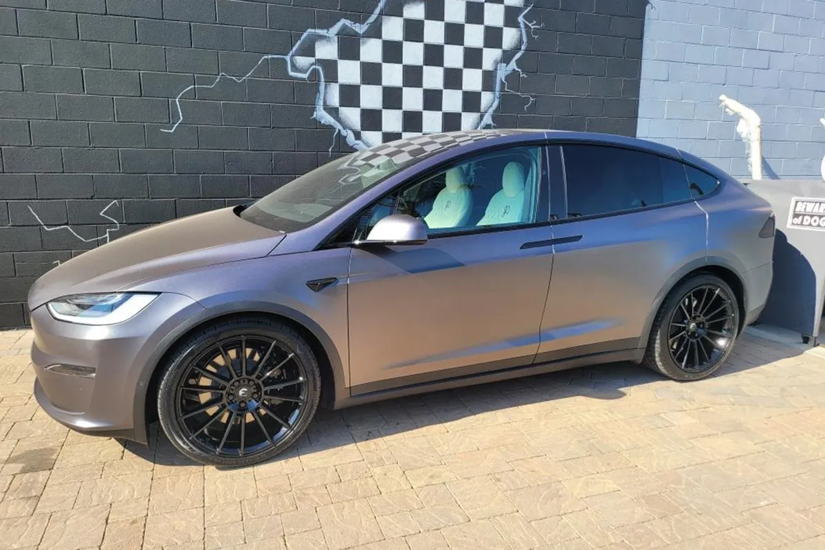 Tesla Model Y on Forgiato Flow wheels