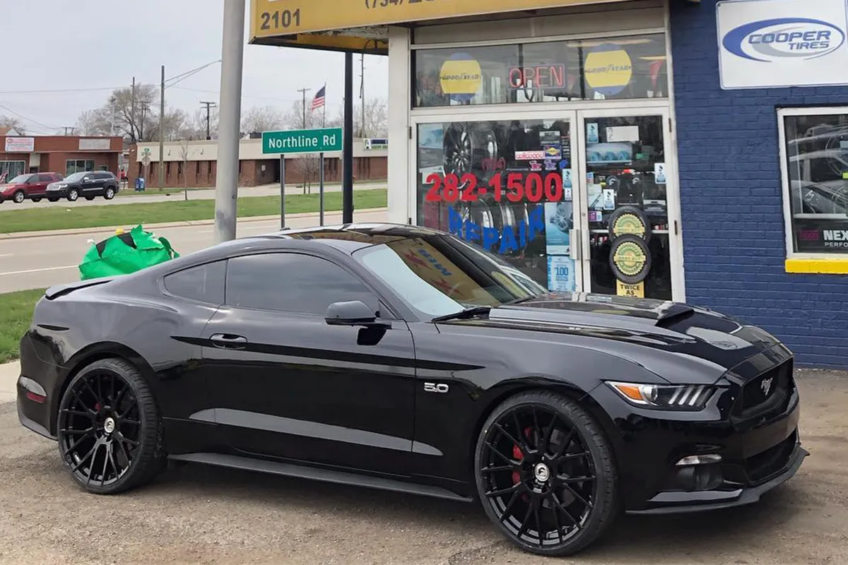 Ford Mustang on Forgiato Flow wheels