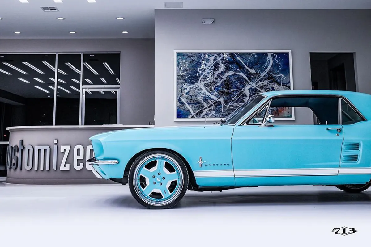 Ford Mustang on Forgiato FV5 wheels